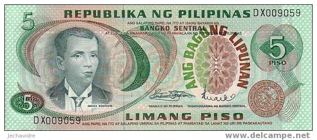 PHILIPPINES    5 Piso  Non Daté   Pick 153a     ***** BILLET  NEUF ***** - Philippinen