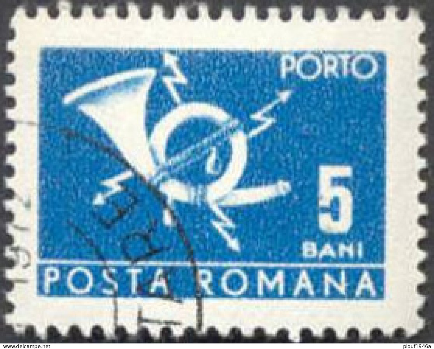 Pays : 410 (Roumanie : République Socialiste)  Yvert Et Tellier N° : Tx   128 A Droite (o) / Michel 114 B - Port Dû (Taxe)