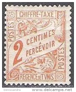 Tunisie 1901 Michel Taxe 27 Neuf * Cote (2005) 1.20 Euro Chiffre Sur Bande - Postage Due