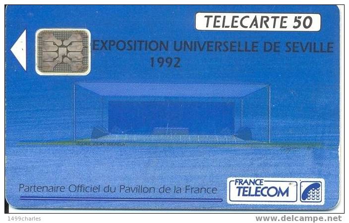 F 279  SEVILLE EXPO  50u  Puce SC4  De 06/92  VARIETE NON REPERTORIEE!!!!!!!!!!!!!!!! - 1992