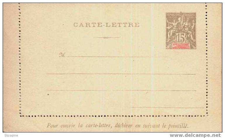 Entier / Stationery / PSC - PAP Nle CALEDONIE : Carte Lettre ACEP N° 9 - Entiers Postaux