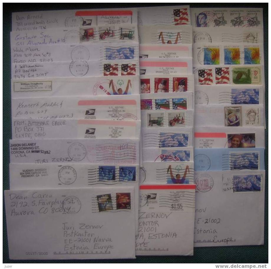 30 Different Covers From USA To Estonia (13) - Lettres & Documents