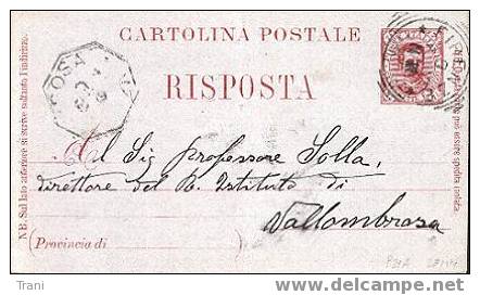 VALLOMBROSA - Anno 1892 - Entiers Postaux