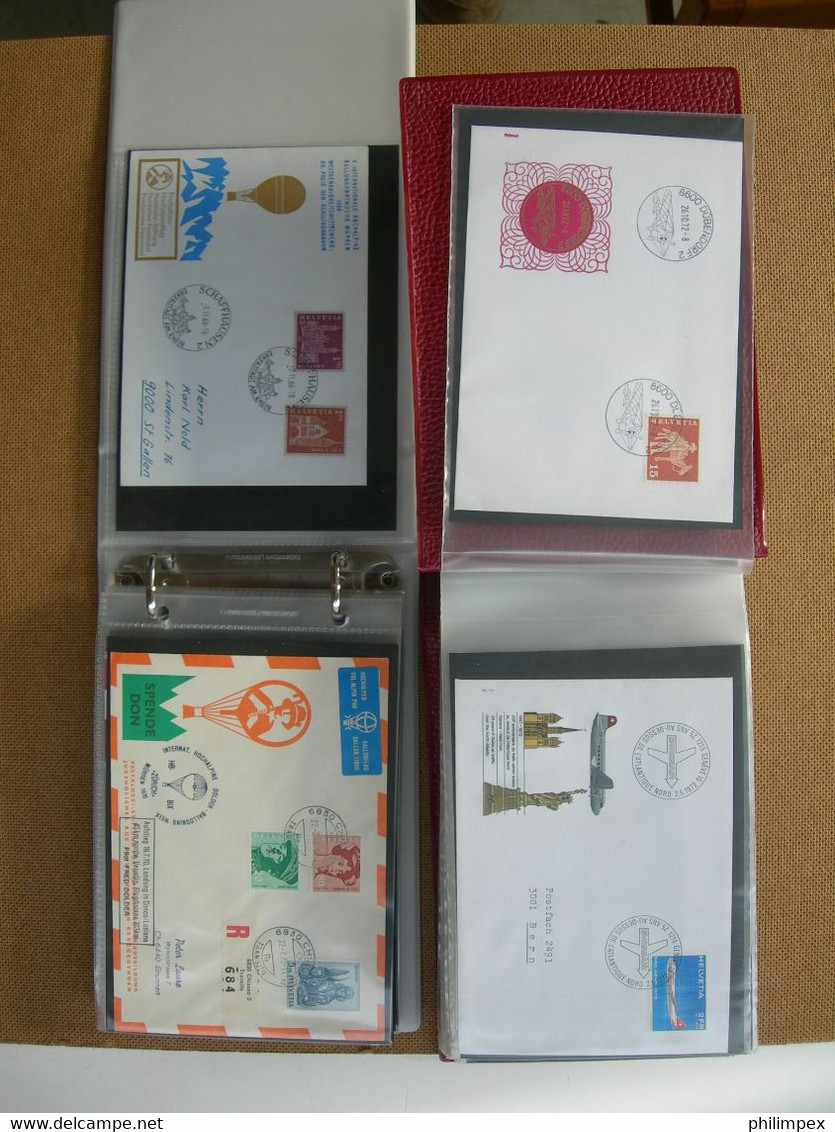 SWITZERLAND, 400+ AIRPOSTDOCUMENTS, FIRST- and SPECIAL FLIGHTS - GREAT LOT!