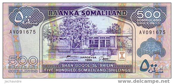 SOMALILAND   500 Shillings    Emission De 1996   Pick 6b     ***** BILLET  NEUF ***** - Somalia