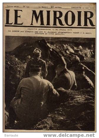 LE MIROIR N° 133 De 1916 Original Photo Avion BI-PLan - Allgemeine Literatur
