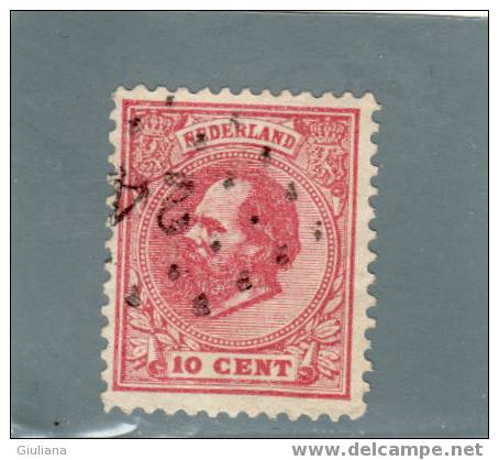 Olanda - N. 21  Used (UNI) 1872-88 - Autres & Non Classés