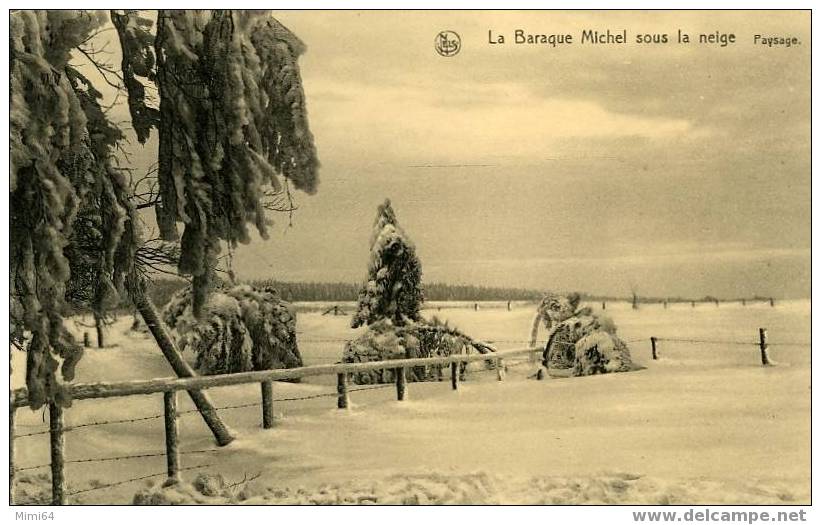 LA BARAGUE MICHEL SOUS LA NEIGE . PAYSAGE - Jalhay