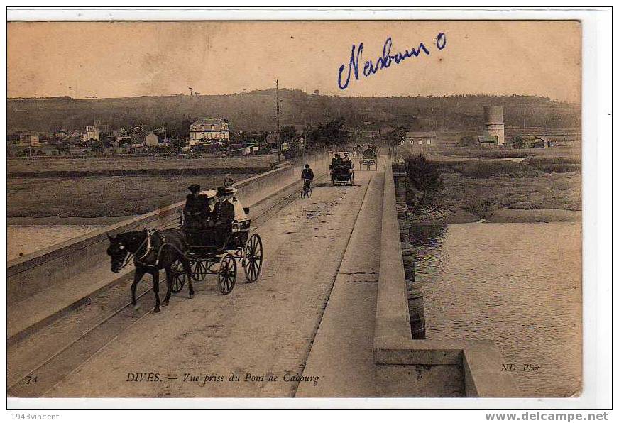 C 1572 - DIVES - 74 - Vue Prise Du Pont De Cabourg - Belle CPA Rare De 1904 Animée - - Dives