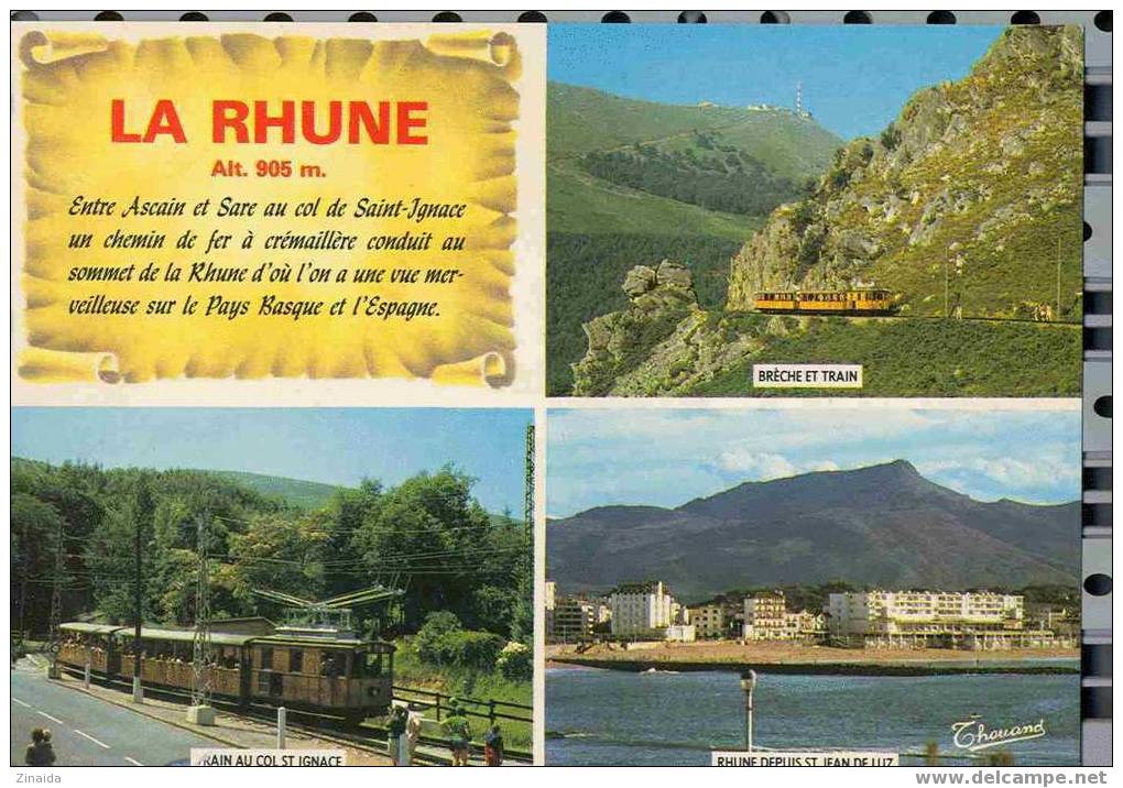 CARTE POSTALE - LA RHUNE PAYS BASQUE  - PETIT TRAIN A CREMAILLERE - Matériel