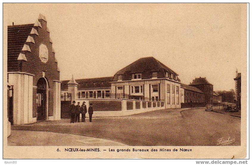 62 NOEUX LES MINES Les Grands Bureaux Des Mines De Noeux Cpa Animée - Noeux Les Mines