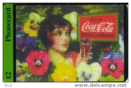 UK 2 L COCA COLA LOGO   WOMAN  IN WITH  BOTTLE OF COKE  FLOWERS  MINT   SPECIAL PRICE !! - Other & Unclassified