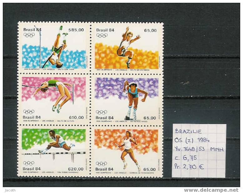 Brazilië - Yv. 1648/53 Postfris/MNH/neuf - Summer 1984: Los Angeles