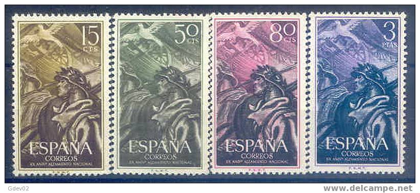 ES1187-L1476.España.Spain .Espagne.Aniversario  Alzamiento.1956.(Ed 1187/90**)sin Charnela. LUJO - Neufs