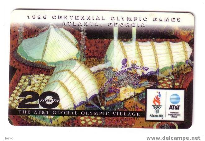 SUMMER OLYMPIC GAMES - ATALANTA 1996. ( USA - AT&T Card ) Jeux Olympiques Olympia Olimpiadi - AT&T