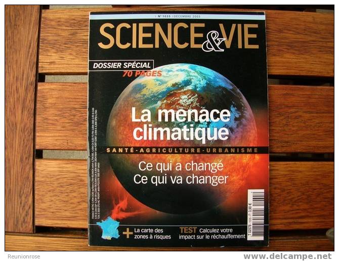 Sciences & Vie Dossier Spécial N°1035 Du 12/2003 - LA MENACE CLIMATIQUE. - Ciencia