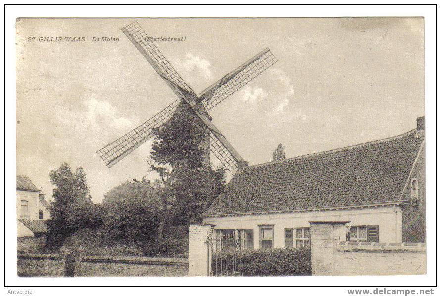 St Gillis-waas De Molen In De Statiestraat Uitg.dardenne (zie Scan Voor En Achterzijde) - Sint-Gillis-Waas