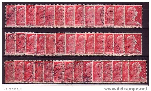 FRANCE - 1011 Obli (40 Timbres) - 1955-1961 Marianne Van Muller