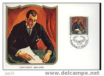 Liechtenstein Lot 3 CM 1er Jour FDC Tableaux Peinture Hôtes Célèbres Buol-Schauenstein Zuckmayer Goetz - Cartas Máxima