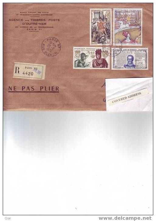 FRANCIA 1970 - Raccomandata  Con Yvert 1616/18-1588A - Lettres & Documents