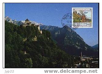 Liechtenstein Lot 3 CM 1er Jour FDC Hommage Au Peintre Eugène Zotow - Cartes-Maximum (CM)