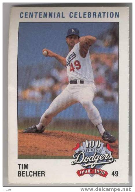 Tim Belcher - L.A. Dodgers - 1990 - # 49 - 1990-1999