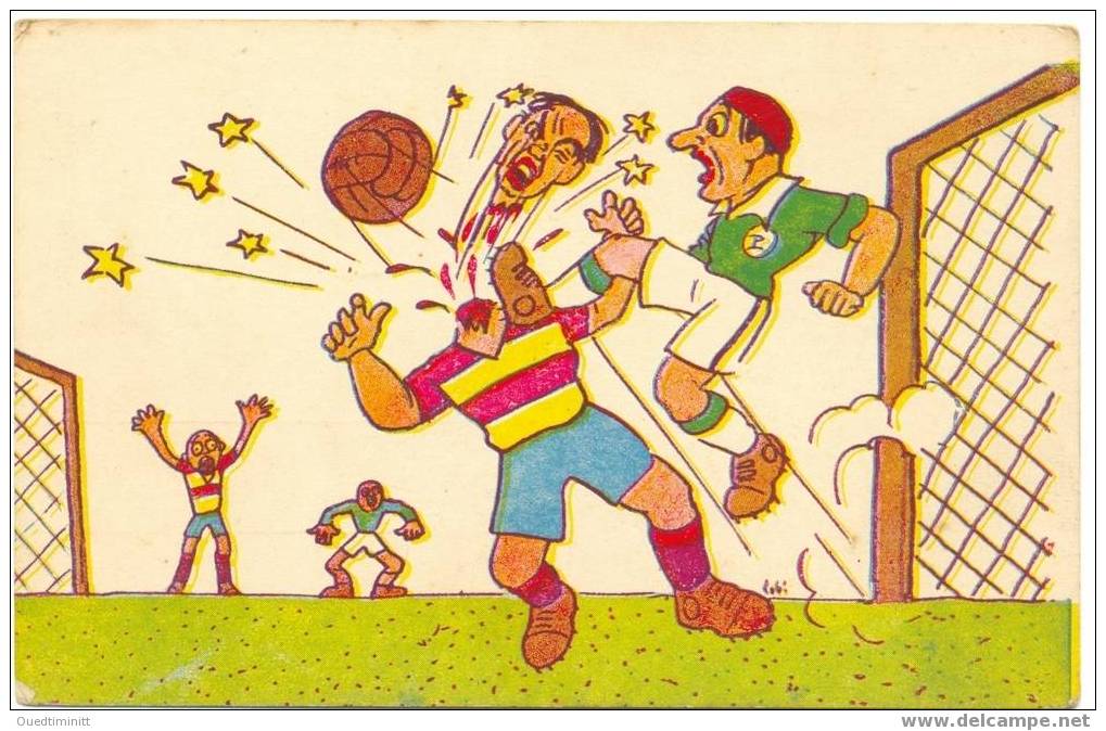 Brésil.Carte Humoristique Années 50.Très Bon état. Football - 1900-1949