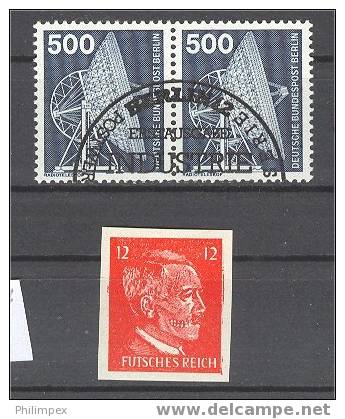 DEUTSCHLAND LOT: HEUSS 50 PFENNIG ** MIT BUG, HITLERFÄLSCHUNG USW. - Collections