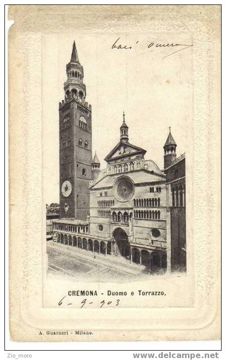 Cremona  "Duomo E Torrazzo" 1903 Formato Piccolo Precursoria - Cremona