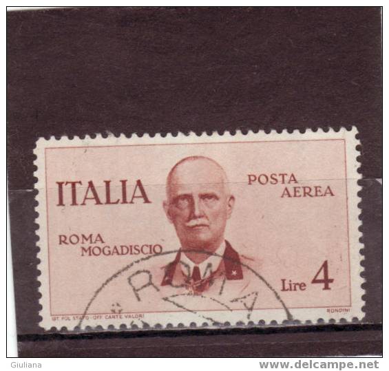 Italia Regno - N. A85 Used  (Sassone) 1934  Volo Roma-Mogadiscio - Luchtpost