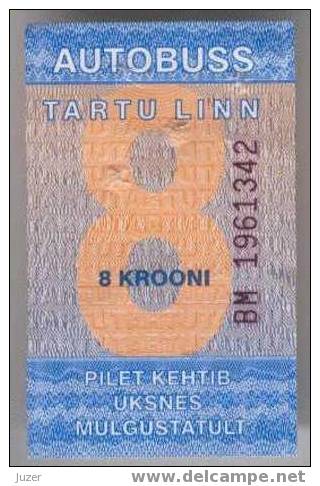 Estonia: One-way Bus Ticket From Tartu (1) - Europe