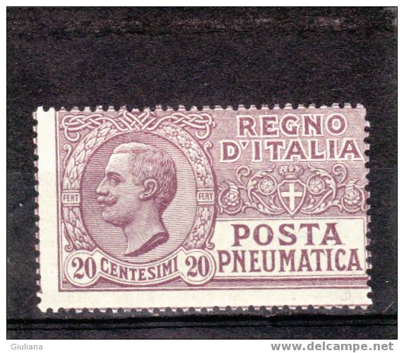 Italia Regno - N. PN8*  (Sassone) 1925 Posta Pneumatica - Poste Pneumatique