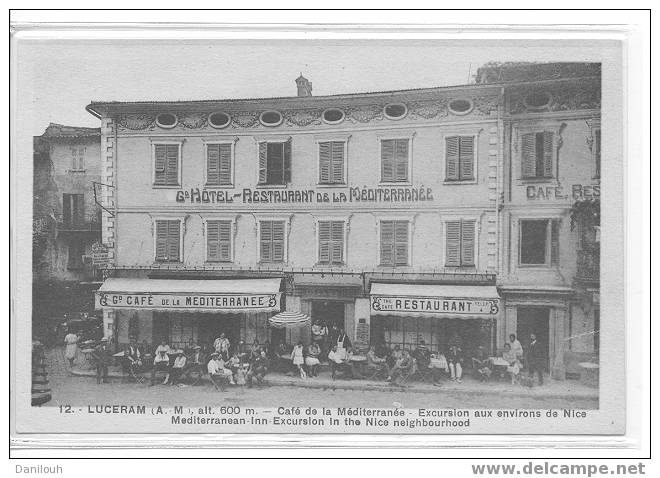 06 // ALPES MARITIMES / LUCERAM / Café De La Méditerranée, N° 12 / Giletta édit - Lucéram