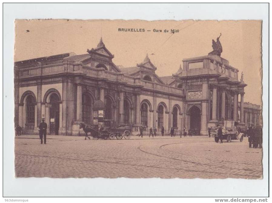 Brussel - Bruxelles Gare Du Midi - Railway Station In Brussels +/- 1900 - Spoorwegen, Stations