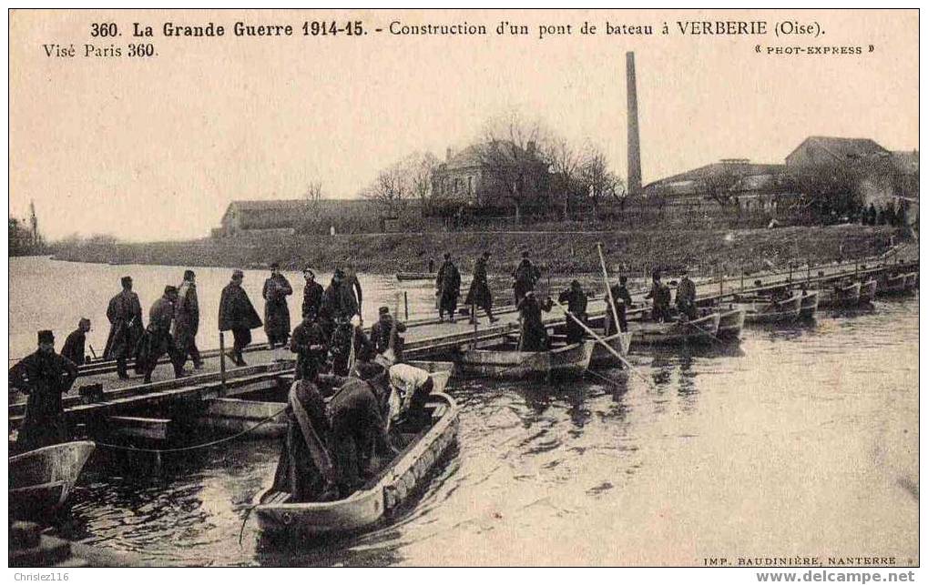 60 VERBERIE Pont De Bâteaux  Superbe - Verberie