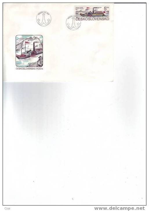 CECOSLOVACCHIA 1991 - FDC - Yvert 2878 - Annullo Speciale Illustrato - Battello - Sonstige (See)