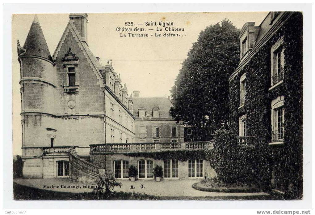 J21 - SAINT-AIGNAN - Châteauvieux - Le Château - La Terrasse - Le Safran (1934) - Saint Aignan