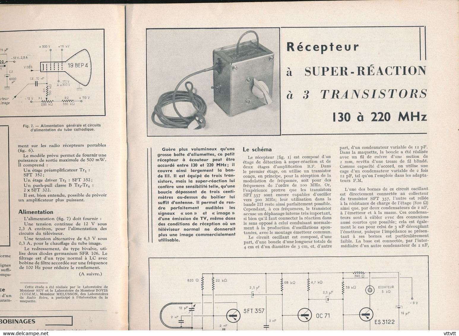 "TELEVISION", N° 122, Mars-Avril 1962, Revue Technique, Sommaire Dans Les Scans. - Télévision