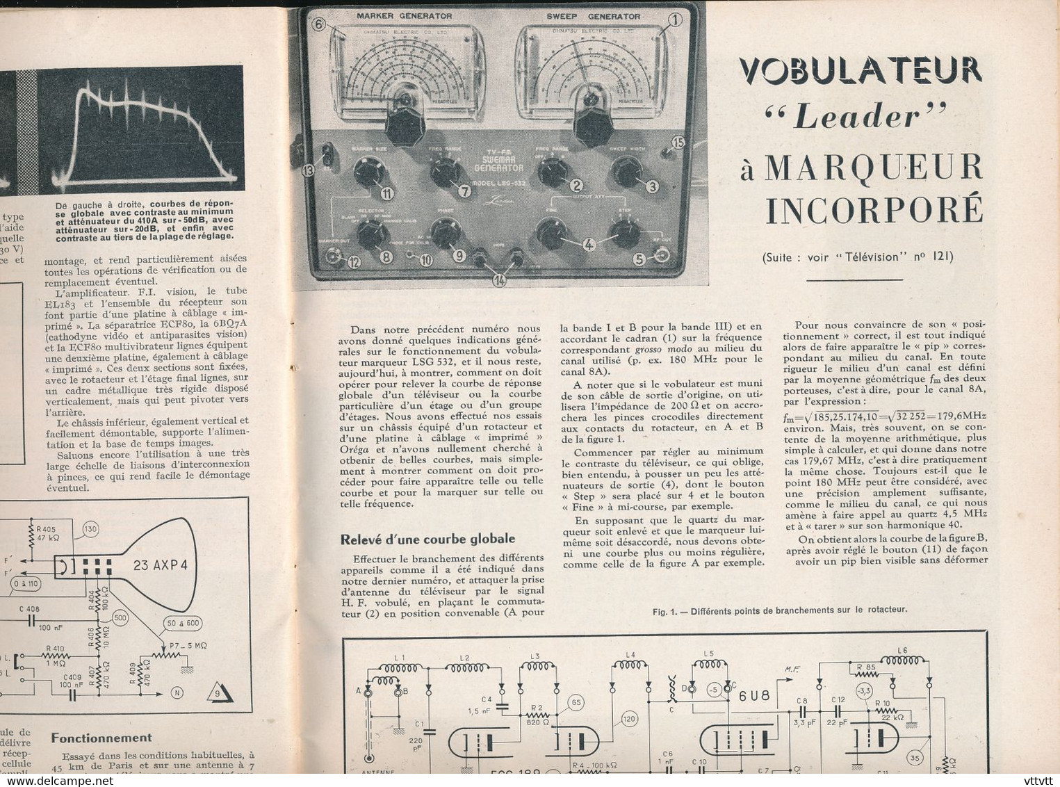 "TELEVISION", N° 122, Mars-Avril 1962, Revue Technique, Sommaire Dans Les Scans. - Télévision