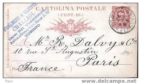 TORINO - Anno 1891 - Entiers Postaux