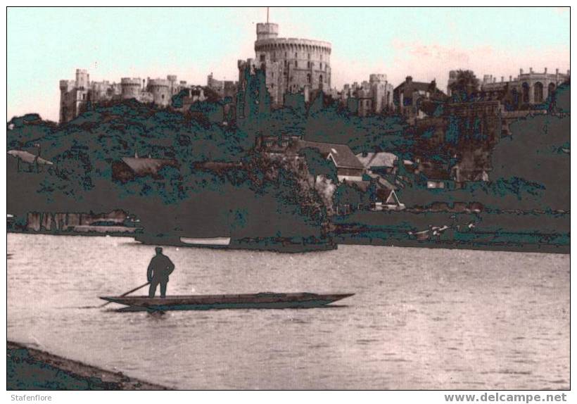 WINDSOR CASTLE SMALL BOOT RIVER THAMES SEND OVER TO BELGIUM 1909 BOOT BOTEN - Windsor Castle