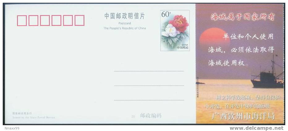 Dolphin - Indo-Pacific Hump-backed Dolphin (Sousa Chinesis) At Sanniang Berth, China Prepaid Postcard - A - Delphine