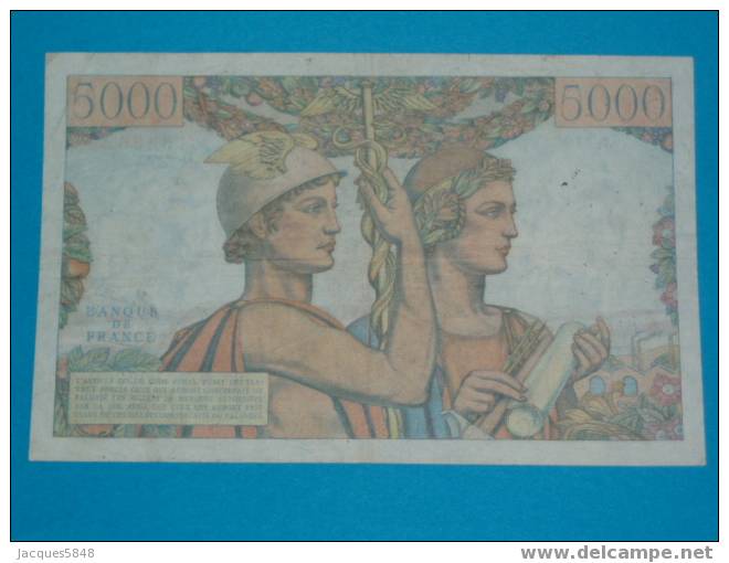 Billet) 5.000fr Terre Et Mer - 2/10/1952 -   - Tres Tres Beau Billet - 5 000 F 1949-1957 ''Terre Et Mer''