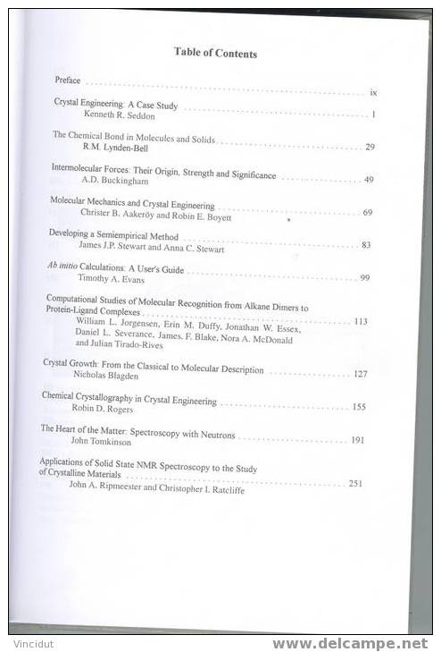 Crystal Engineering : The Design And Application Of Functional Solids   K. R.SEDDON Et M. ZAWOROTKO - Chemie