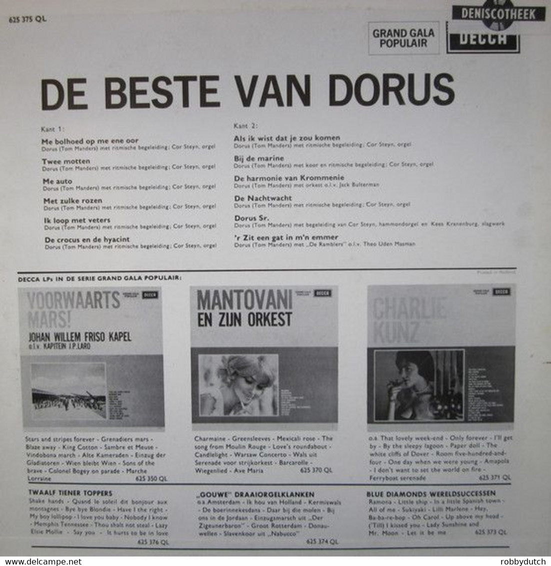 * LP * DE BESTE VAN DORUS (Holland 1968) - Humor, Cabaret