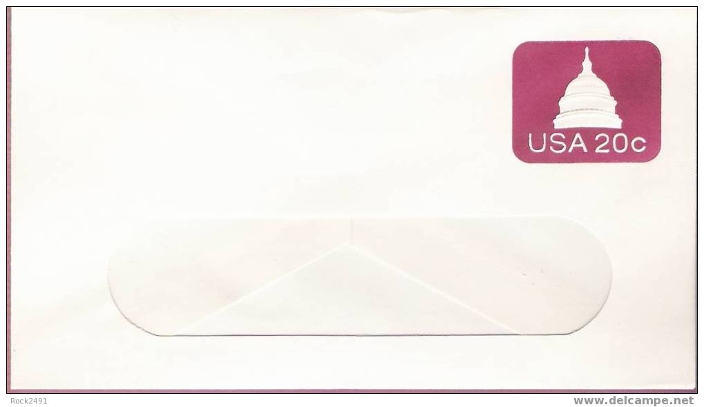 US Scott U601, 20-cent Small Window Envelope, Capitol Dome , Mint - 1981-00