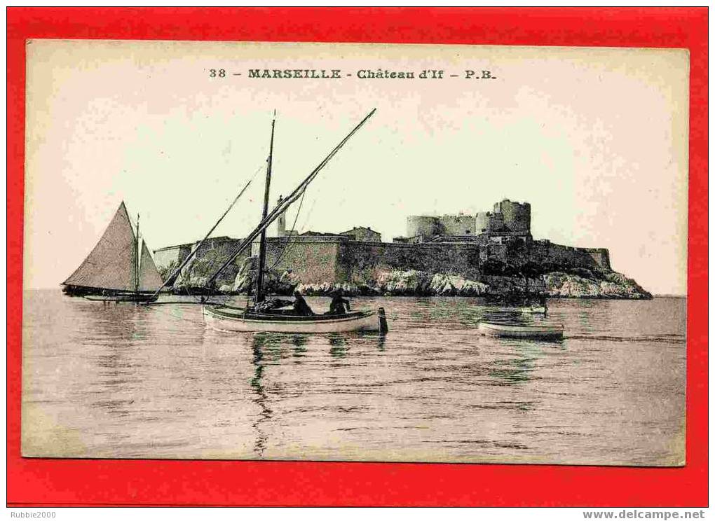 MARSEILLE CHATEAU D IF 1920 CARTE EN BON ETAT - Château D'If, Frioul, Iles ...