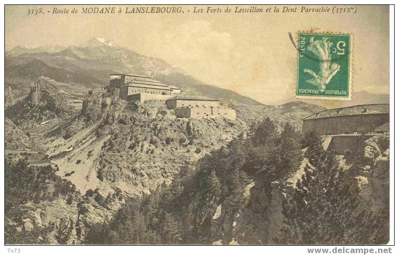 Cpa 1088 - Route De MODANE à LANSLEBOURG - Les Forts... (73 - Savoie) - Modane