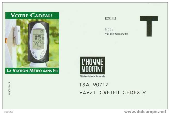 Lettre T Du Magazine L'Homme Moderne Avec Publicité Sur La Stationmétéo Sans Fil - Other & Unclassified