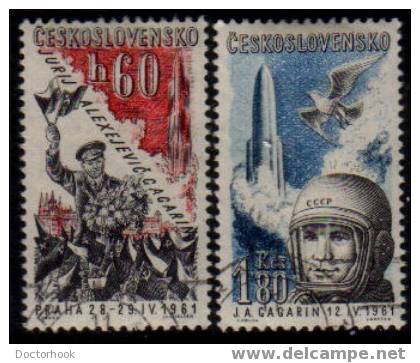 CZECHOSLOVAKIA   Scott   #  C 51-2   VF USED - Airmail